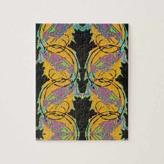 ヴィンテージアールデコジャズポチョアガーデンバッタ ジグソーパズル (縦)