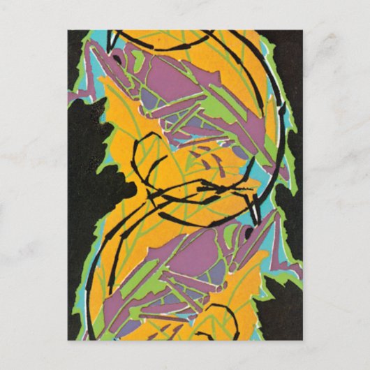 ヴィンテージアールデコジャズポチョアガーデンバッタ ポストカード (正面)