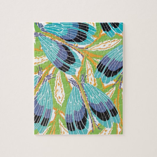 ヴィンテージアールデコジャズポチョアガーデン虫 ジグソーパズル (縦)