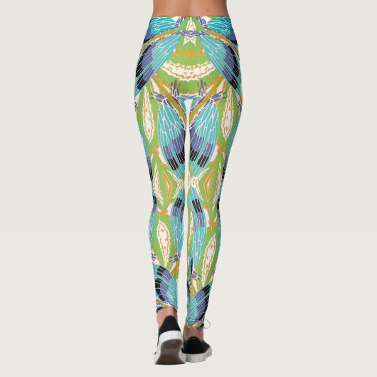 ヴィンテージアールデコジャズポチョアガーデン虫 レギンス (裏面)