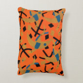 ヴィンテージアールデコジャズポチョアゴールデンバード動物 アクセントクッション (裏面(縦))