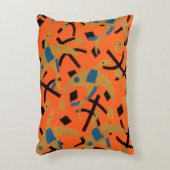 ヴィンテージアールデコジャズポチョアゴールデンバード動物 アクセントクッション (正面(垂直))