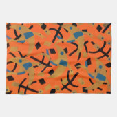 ヴィンテージアールデコジャズポチョアゴールデンバード動物 キッチンタオル (横)