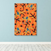 ヴィンテージアールデコジャズポチョアゴールデンバード動物 キャンバスプリント (インサイチュ (ウッドフロア))