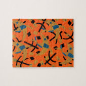 ヴィンテージアールデコジャズポチョアゴールデンバード動物 ジグソーパズル (横)