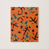 ヴィンテージアールデコジャズポチョアゴールデンバード動物 ジグソーパズル (縦)