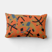 ヴィンテージアールデコジャズポチョアゴールデンバード動物 ランバークッション (裏面)