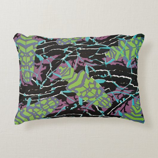 ヴィンテージアールデコジャズポチョワールカブトムズインガーデン アクセントクッション (正面)