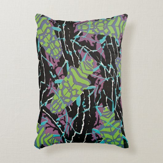 ヴィンテージアールデコジャズポチョワールカブトムズインガーデン アクセントクッション (正面(垂直))