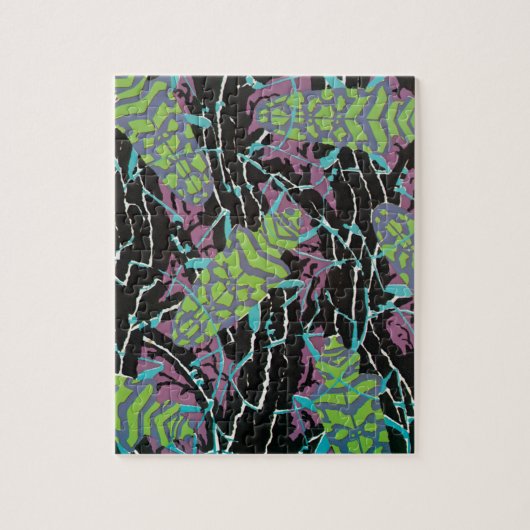 ヴィンテージアールデコジャズポチョワールカブトムズインガーデン ジグソーパズル (縦)