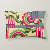 ヴィンテージアールデコジャズポチョワール幾何学模様 アクセントクッション (正面)