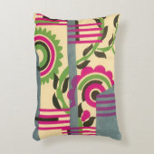 ヴィンテージアールデコジャズポチョワール幾何学模様 アクセントクッション (正面(垂直))