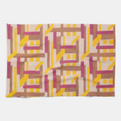 ヴィンテージアールデコジャズポチョワール幾何学模様 キッチンタオル (横)
