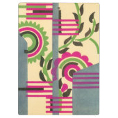 ヴィンテージアールデコジャズポチョワール幾何学模様 クリップボード (裏面)