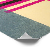 ヴィンテージアールデコジャズポチョワール幾何学模様 ポスター (角)