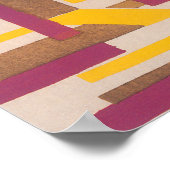 ヴィンテージアールデコジャズポチョワール幾何学模様 ポスター (角)