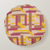 ヴィンテージアールデコジャズポチョワール幾何学模様 ラウンドクッション (裏面)