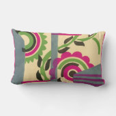 ヴィンテージアールデコジャズポチョワール幾何学模様 ランバークッション (裏面)