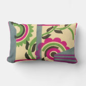 ヴィンテージアールデコジャズポチョワール幾何学模様 ランバークッション (正面)