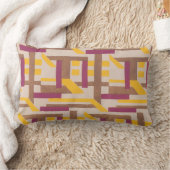 ヴィンテージアールデコジャズポチョワール幾何学模様 ランバークッション (ブランケット)