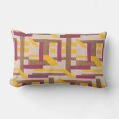 ヴィンテージアールデコジャズポチョワール幾何学模様 ランバークッション (正面)
