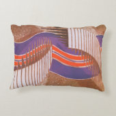 ヴィンテージアールデコジャズポチョワール階段ステップパターン アクセントクッション (裏面)