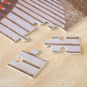 ヴィンテージアールデコジャズポチョワール階段ステップパターン ジグソーパズル (側面)