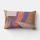 ヴィンテージアールデコジャズポチョワール階段ステップパターン ランバークッション (裏面)