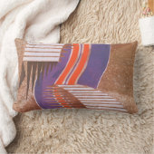 ヴィンテージアールデコジャズポチョワール階段ステップパターン ランバークッション (ブランケット)