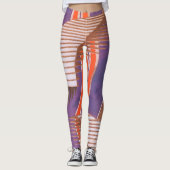 ヴィンテージアールデコジャズポチョワール階段ステップパターン レギンス (正面)