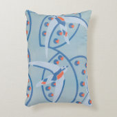 ヴィンテージアールデコジャズポチョワール鳥獣パターン アクセントクッション (正面(垂直))