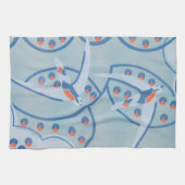 ヴィンテージアールデコジャズポチョワール鳥獣パターン キッチンタオル (横)