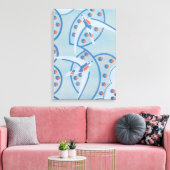 ヴィンテージアールデコジャズポチョワール鳥獣パターン キャンバスプリント (インサイチュ (リビング))