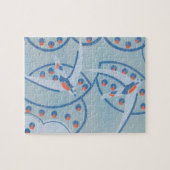 ヴィンテージアールデコジャズポチョワール鳥獣パターン ジグソーパズル (横)