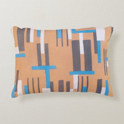 ヴィンテージアールデコジャズ合唱団、幾何学模様 アクセントクッション (正面)