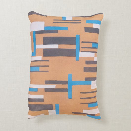 ヴィンテージアールデコジャズ合唱団、幾何学模様 アクセントクッション (裏面(縦))