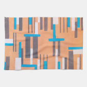 ヴィンテージアールデコジャズ合唱団、幾何学模様 キッチンタオル (横)