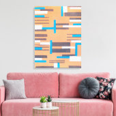 ヴィンテージアールデコジャズ合唱団、幾何学模様 キャンバスプリント (インサイチュ (リビング))