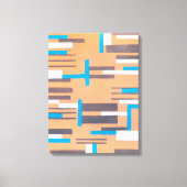 ヴィンテージアールデコジャズ合唱団、幾何学模様 キャンバスプリント (正面)