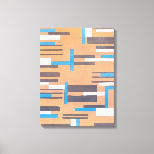 ヴィンテージアールデコジャズ合唱団、幾何学模様 キャンバスプリント (正面)