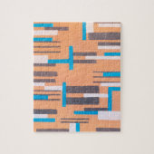 ヴィンテージアールデコジャズ合唱団、幾何学模様 ジグソーパズル (縦)