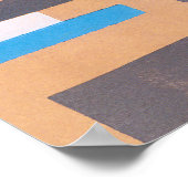 ヴィンテージアールデコジャズ合唱団、幾何学模様 ポスター (角)