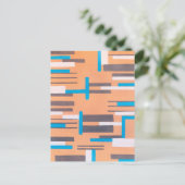 ヴィンテージアールデコジャズ合唱団、幾何学模様 ポストカード (スタンド正面)