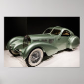 ヴィンテージアールデコスタイル1935アエロリアコンセプトカー ポスター (正面)