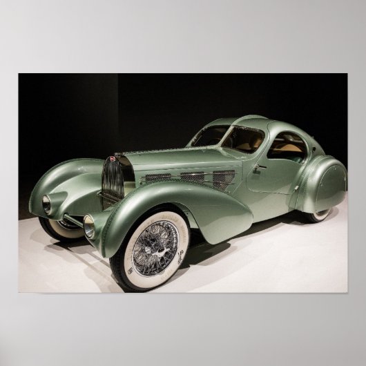ヴィンテージアールデコスタイル1935アエロリアコンセプトカー ポスター (正面)