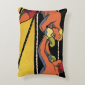 ヴィンテージアールデコスポーツボクシング、ボクサーパンチング アクセントクッション (裏面(縦))