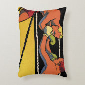 ヴィンテージアールデコスポーツボクシング、ボクサーパンチング アクセントクッション (正面(垂直))