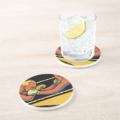 ヴィンテージアールデコスポーツボクシング、ボクサーパンチング コースター (側面)