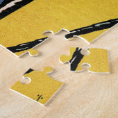 ヴィンテージアールデコスポーツボクシング、ボクサーパンチング ジグソーパズル (側面)