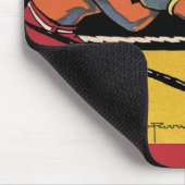 ヴィンテージアールデコスポーツボクシング、ボクサーパンチング マウスパッド (コーナー)